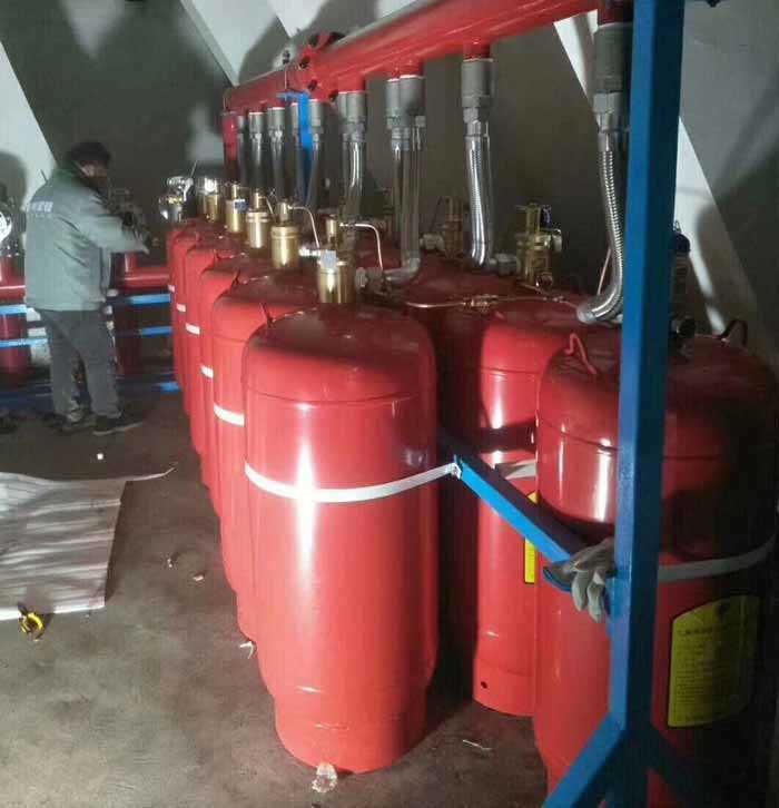 酒店无管网七氟丙烷气体灭火系统生产安装施工现场